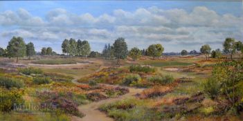 W Waugh – Original watercolour Walton Heath Golf Club – 17th Hole (Old Course) and 2nd Hole (New