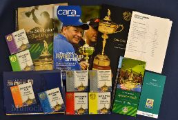 Collection of 2006 Ryder Cup programmes, Hospitality Pack, Menus et al – Official Programme,