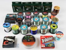 11x Spools of Braid from 8lb to 50lb, one spool part used with 8 spools of monofilament 2lb to 10lb,