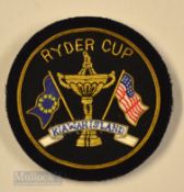 Scarce 1991 Ryder Cup Golf official players and officials embroidered blazer pocket badge -