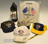 Collection of 1997 European Ryder Cup Team items and Other Related Items (7) – 4x official