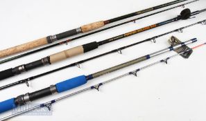 3x Various Rods – Aurora 12+ Fish Super Glass 7ft 2 piece, line 12lb to 20lb, appears unused, Ron