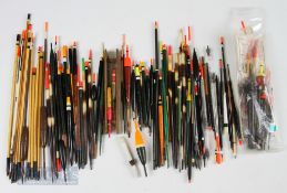 Large Selection of Fishing Floats including modern examples and quills, all ready to fish