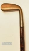 Interesting Sunday Golf Walking Stick – fitted with bronzed lofted iron head handle with unusual