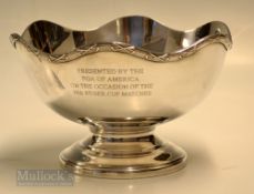 Rare 2001 Ryder Cup Silver Plated Fluted Bowl – postponed for 12mths and played at The Belfry in