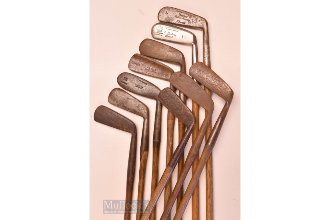 10x various blade putters features Munro Prestwick flange sole, Thomas Royal Blackheath 55 putting