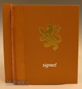 Hamilton, David - signed – “Golf – Scotland’s Game” publ’d 1998 ltd ed 112/350 copies in quarter