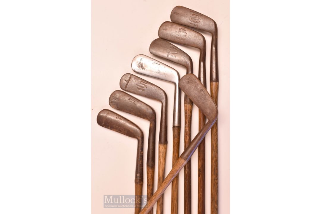 8x Tom Stewart Pipe Mark putters incl Geo Bulloch, J Steer Blackpool accurate, indistinct possible