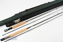 2x Carbon Fly Rods (2) – Fenwick Black Night Hawk BNHF904 9ft 2 piece, line 4#, appears unused, with