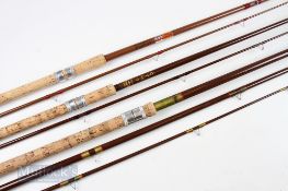 Milbro Paragon Hollow Glass 10ft 2 Piece Float Rod with red agate butt and tip ring, with light use,