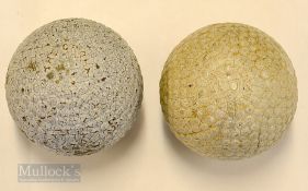 2x Bramble pattern guttie golf balls - The Croft (one strike mark) and The Avon bramble pattern
