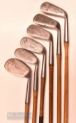 Selection of 6x good bright irons – Joe Anderson Perth Quiksite Super Mashie with notched top line