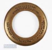 Interesting “Challenger” Standard Golf Ball Brass Measure Pat no. 18055-20 – the circumference is