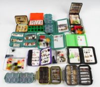 17x Small Fly Boxes and Flies incl Streamworks, Lureflash, Scierra and Snowbee containing 200+