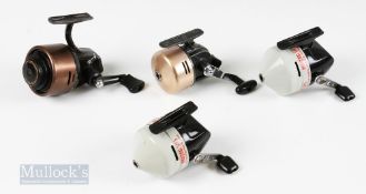 4x Mixed Closed Face Spinning Reels – Shakespeare Match International reel, Crown Planet no.65