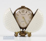 Interesting Estyma Golf Ball Pocket Watch stamped Germany to the reverse, 5 jewels antimagnetic,