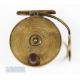 Malloch’s of Perth Patent brass reel side caster salmon fly reel - drum 4” diameter, with script - Image 3 of 3