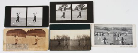 Selection of Peter Thomas and Bernard Hunt Stereo View Photograph Golf Cards and others (4) incl a