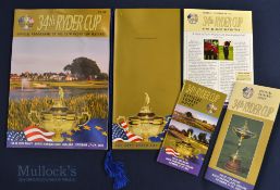 Collection of 2002 Ryder Cup Menu, Programme, Course Guide, Pairings Sheet and other Ephemera (