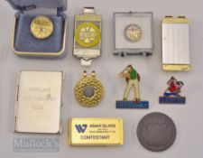 Collection of Golfing Clubs, Badges and Others incl PGA Tournament Players Division Contestant money