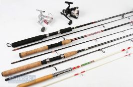 4x Various Spinning Rods – Shakespeare Ladyfish Medium Action 5ft 6in 2 piece, 6-12lb line, Crossbow