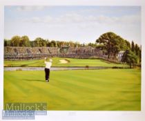 1989 Ryder Cup signed colour golf print by Graeme Baxter – famous scene from Ryder Cup titled “The