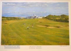 Craig Campbell signed ltd ed colour golf print – titled “Royal Birkdale –Towards The Nineteenth –
