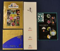 Collection of 1997 Ryder Cup Programmes and Menus (6) to incl both The Official Complimentary