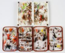 2x House of Hardy Neroda Plastic Fly Cases with an Orvis soft fly case, each containing a mixed