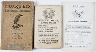 C Farlow & Co 91st Edition Catalogue with Farlows price brochure, plus The Anglers Diary and Tourist