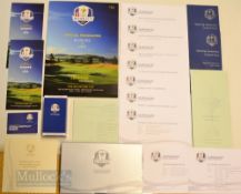 2014 Ryder Cup Programme, Hospitality Pack, Menus, Spectator Guides and other related items (8) –