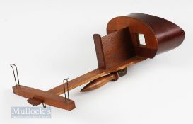 Period wooden Stereo Viewer – with folding handle and sliding wooden card holder. Note From The