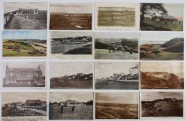 Collection 16x of Scottish related Golfing Postcards features Lossiemouth, Nairn, Inverness, Royal