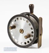 Hardy Decantelle 3 ½” Mk1 Reel with factory bright drum, twin black handles, rim tension