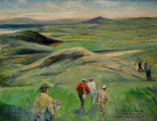George Houghton (b.1905-d.1993) – titled “Postage Stamp hole 8th at Royal Troon, the shortest in