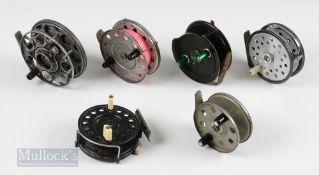 6x Assorted Centrepin Fishing Reels – KP Morritt’s New Popular 3 ¼” reel with twin white handle,