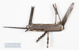 Anglers Modern Knife No 5 Fishing Penknife in good condition, has a name of May to its side, 7
