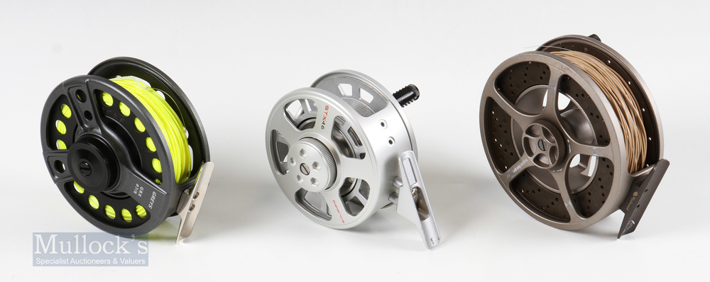 Greys GRX #7/8 Fly Reel with 2x cassettes in original pouch, with Wychwood Super large arbor SLA fly - Image 2 of 2
