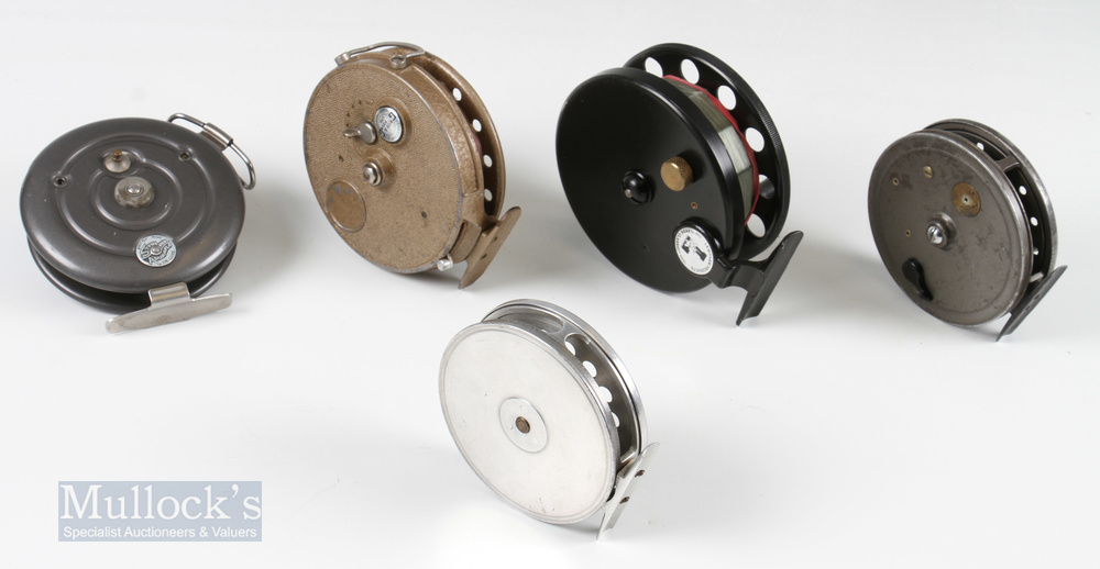 Mixed Centrepin Reel Selection (5) – Lewtham Products “The Leeds Classic” 4 ¾” twin handle reel, - Image 2 of 2