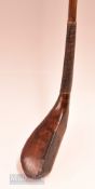J Anderson St Andrews light stained fruit wood longnose short spoon c1880 – head measures 5.5” x 1