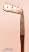 R Forgan St Andrews early nickel silver blade putter in c1890 – sharp neck crease and decorative
