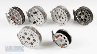 6x Mixed Centrepin Reels – Speedy Fishing Products 4” twin handle reel, with 5 other unnamed reels 4