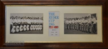 1965 Official Ryder Cup Team black and White Photographs – played at Royal Birkdale GC and won by