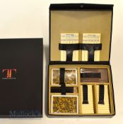 Scarce 2008 Ryder Cup Thomas Lyte luxury leather bound boxed game compendium – the lid is embossed