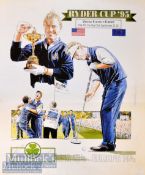1995 Ryder Cup Oak Hill Country Club USA signed ltd ed colour print by the famous sporting artist