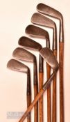 Good selection of men’s and ladies golf irons (7) – J H Taylor Autograph mashie, another with Eye