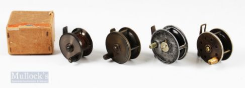 4x Small Alloy Fly Reels – incl 2 ¼”, 2x 2 ½” and 2 ¾”, all with constant check and run smooth (4)