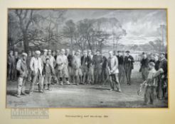 Michael Brown (1853-1947) after – Rare 1896 Life Association of Scotland golfing lithograph print