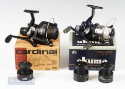 Abu Garcia Cardinal 54R Spinning Reel with spare spool, original box and instructions, together with