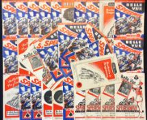 Selection of 1950s Speedway Programmes at Belle Vue featuring 50 England v Australia, 54 England v